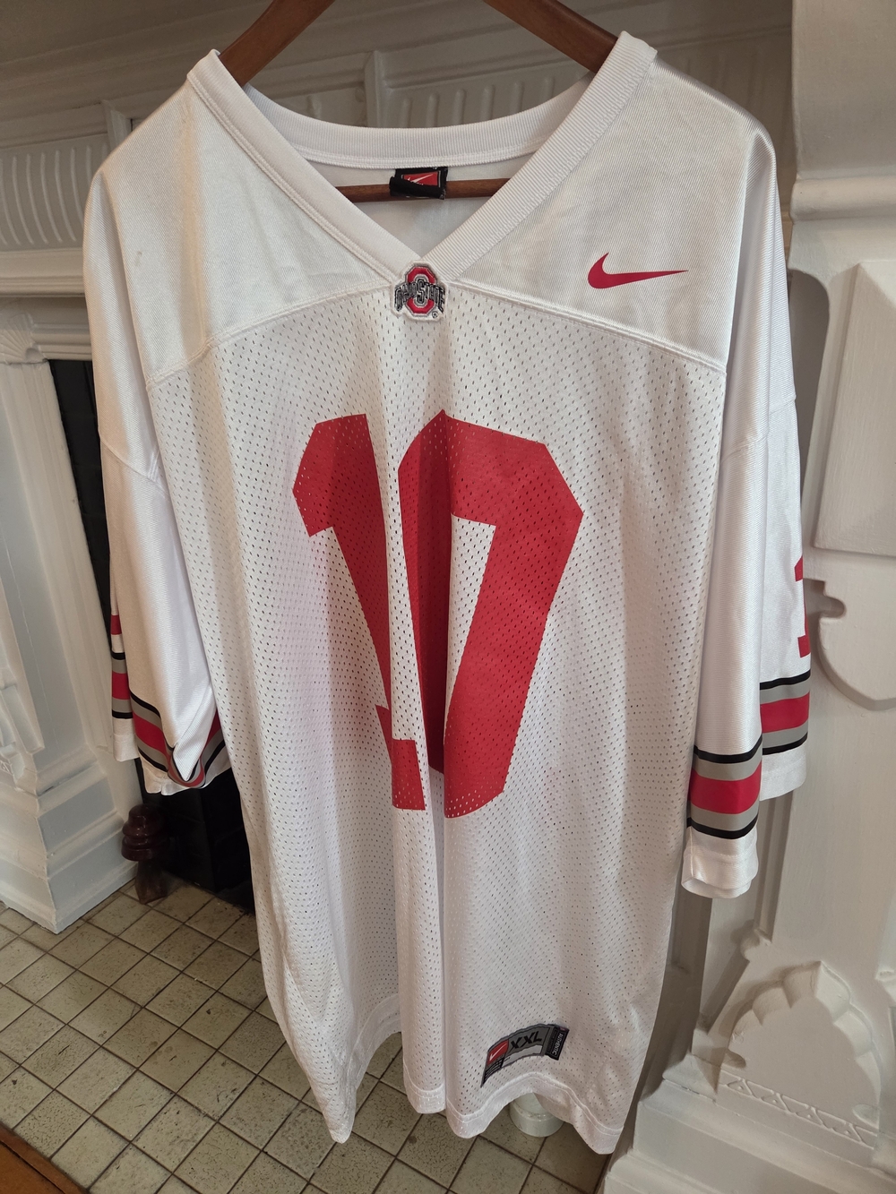 NIKE Ohio State Buckeyes NCAA #10 stitched jersey - 2XL White
